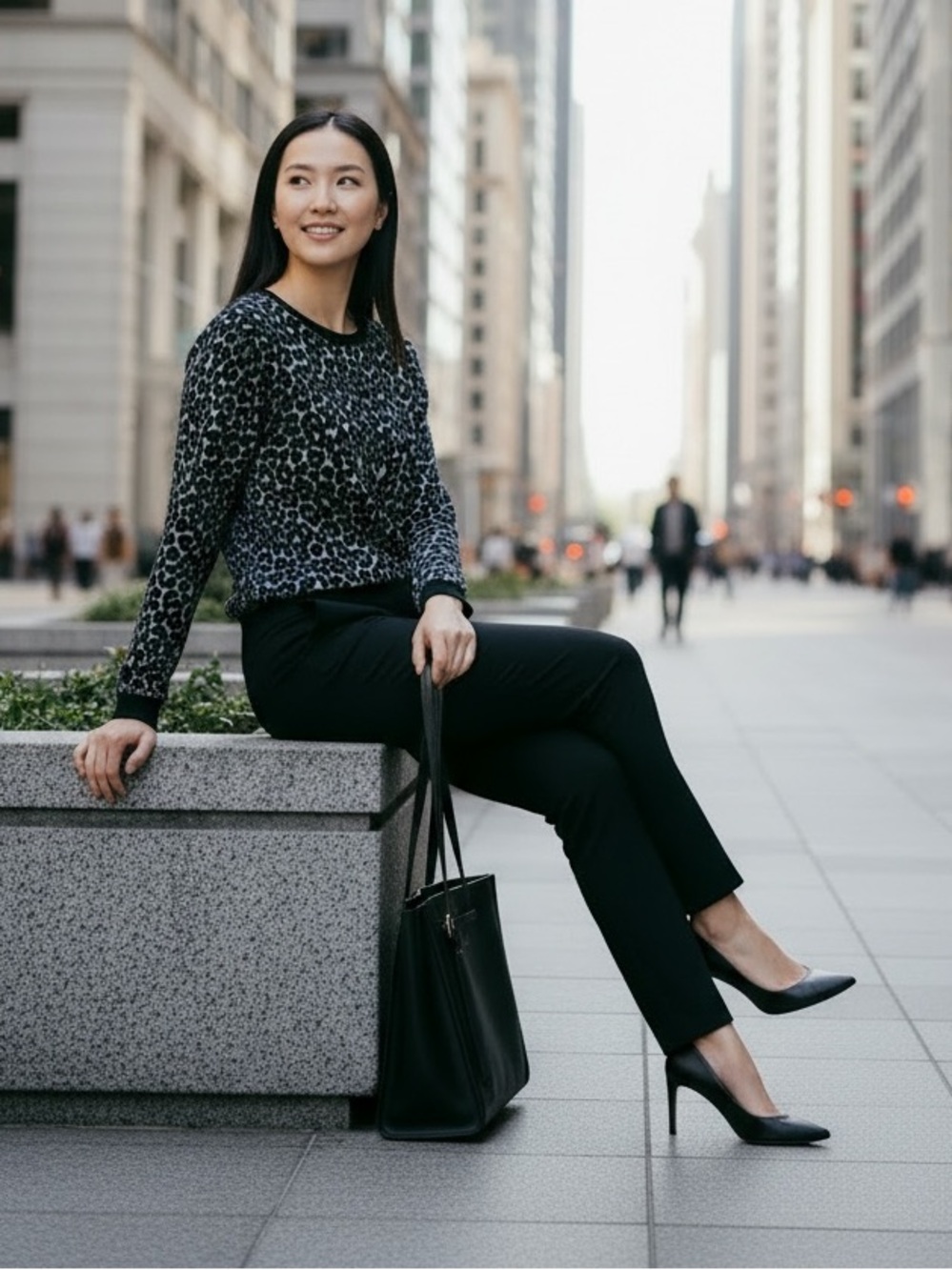 LOFT Leopard Print Pullover Blouse